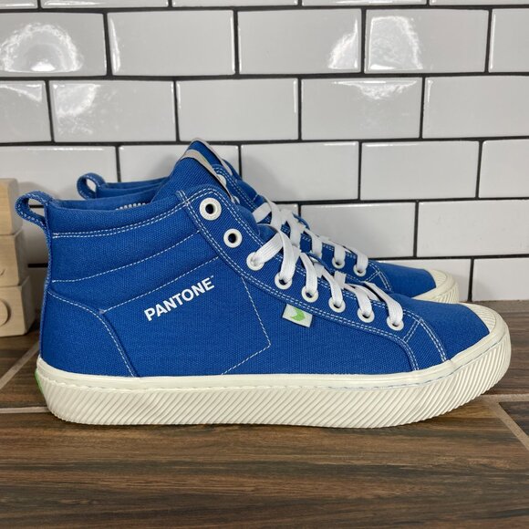 Cariuma OCA High Shoes Womens Size 10 Pantone Blue Canvas Cap Toe Casual Sneaker - Picture 3 of 12